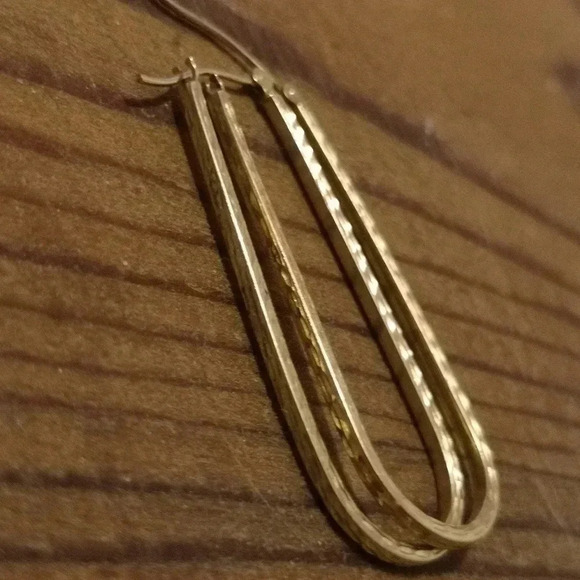 Vintage  14k hoops - Picture 3 of 5